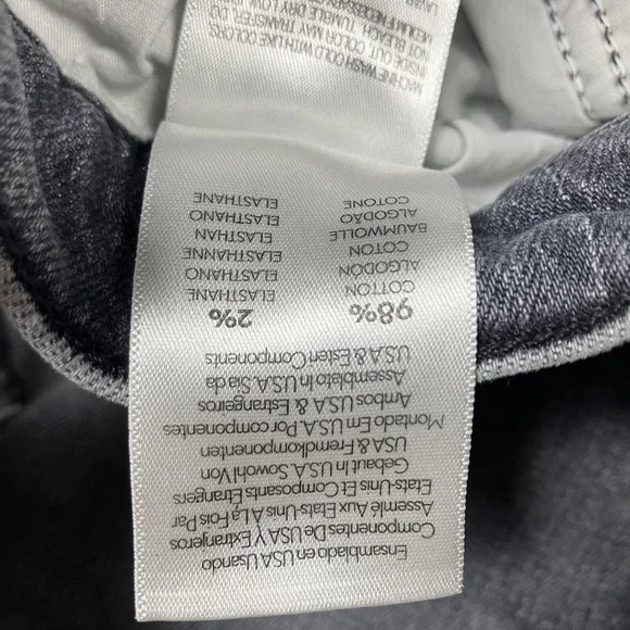 Mother Jeans Womens 26 The Scrapper Cuff Ankle Fray Distressed Black Fade USA - Picture 4 of 13